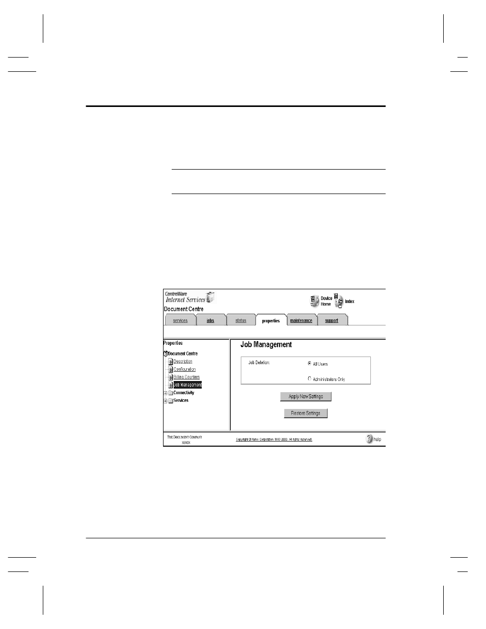 Job management | Xerox 480 ST User Manual | Page 150 / 322