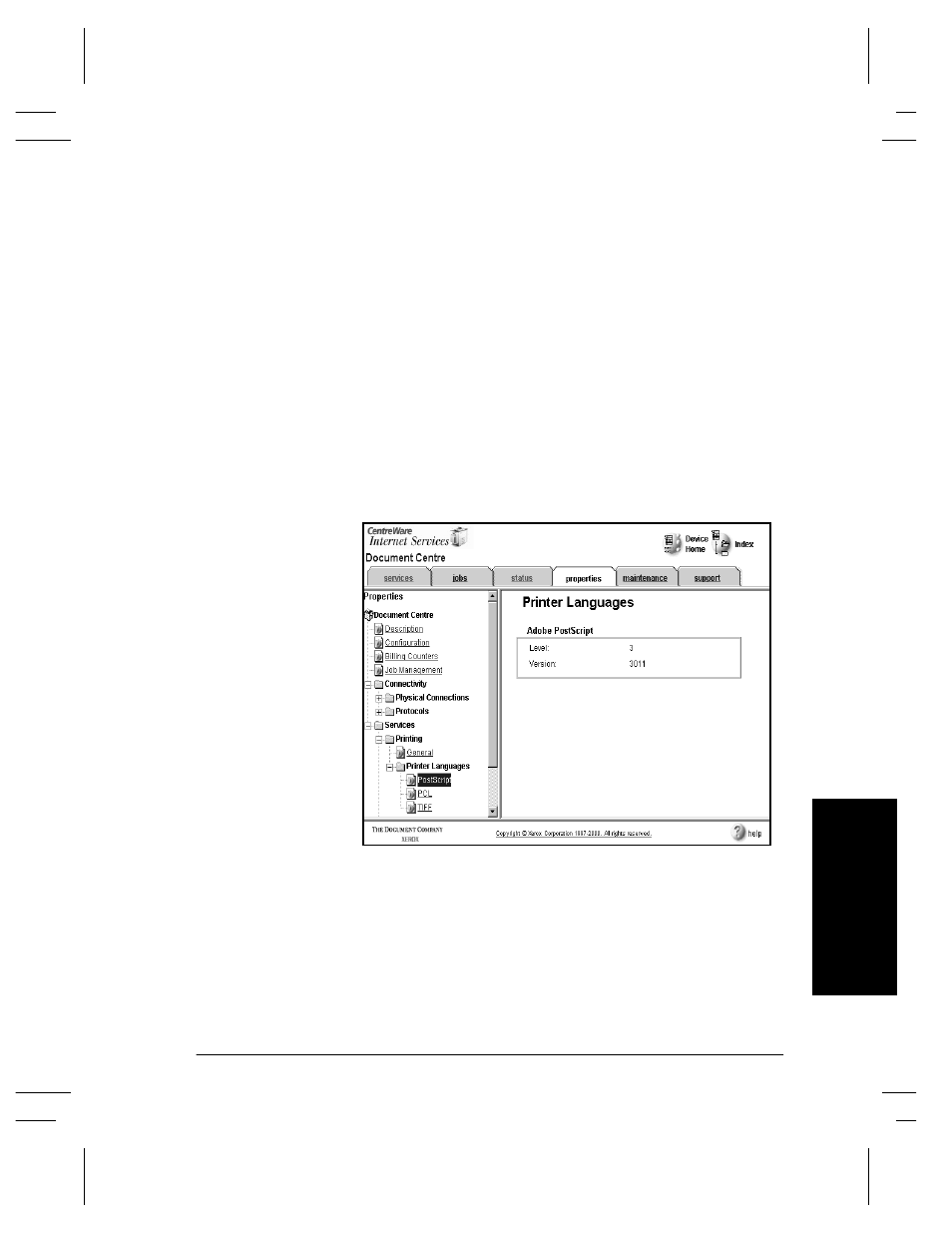16 . int ern et se rv ic es | Xerox 480 ST User Manual | Page 185 / 322