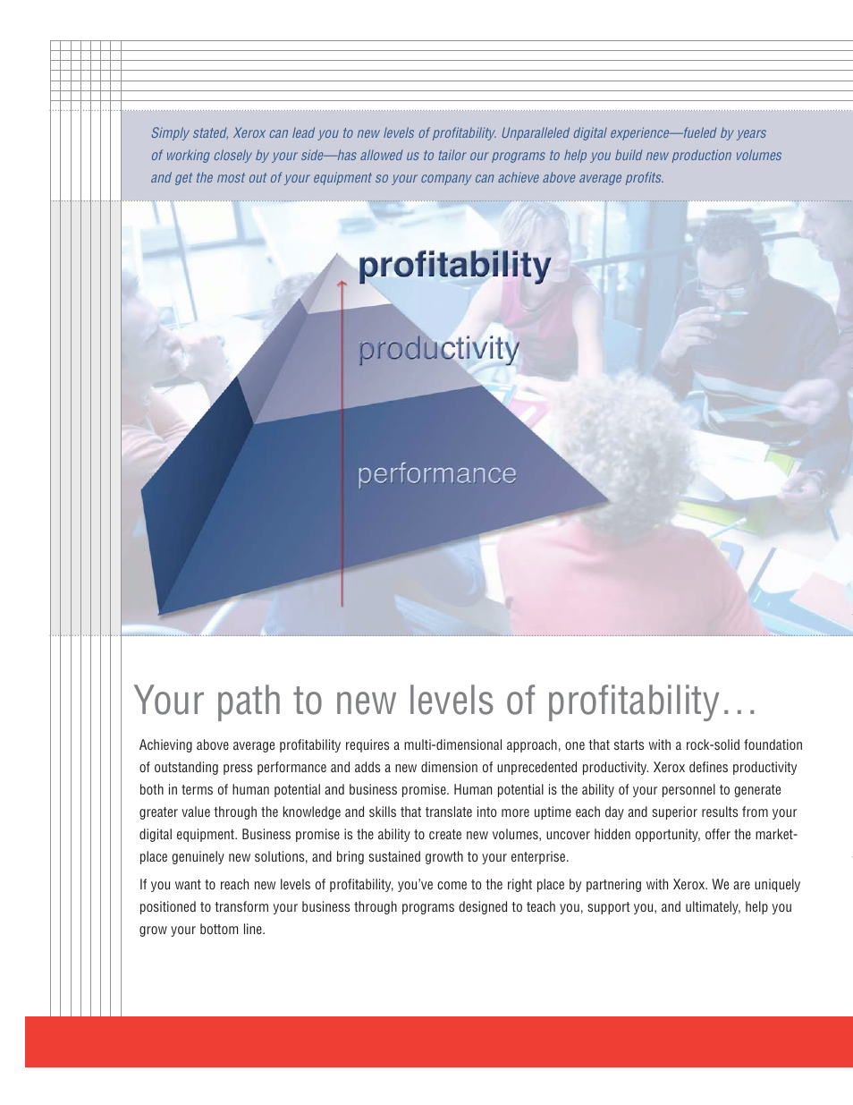 Your path to new levels of profitability | Xerox DocuColor 6060 User Manual | Page 2 / 4