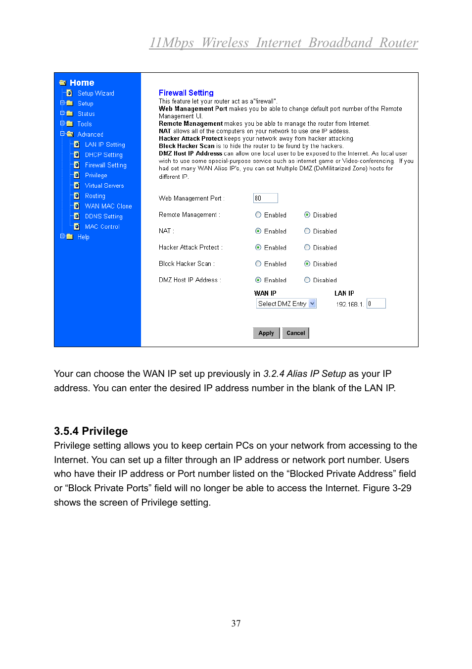 11mbps wireless internet broadband router | Xerox 2314 User Manual | Page 38 / 53