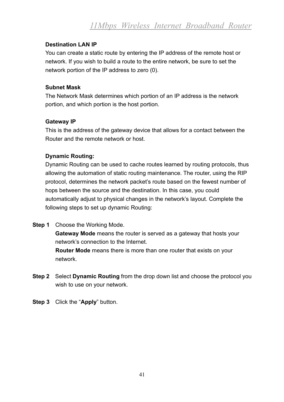 11mbps wireless internet broadband router | Xerox 2314 User Manual | Page 42 / 53