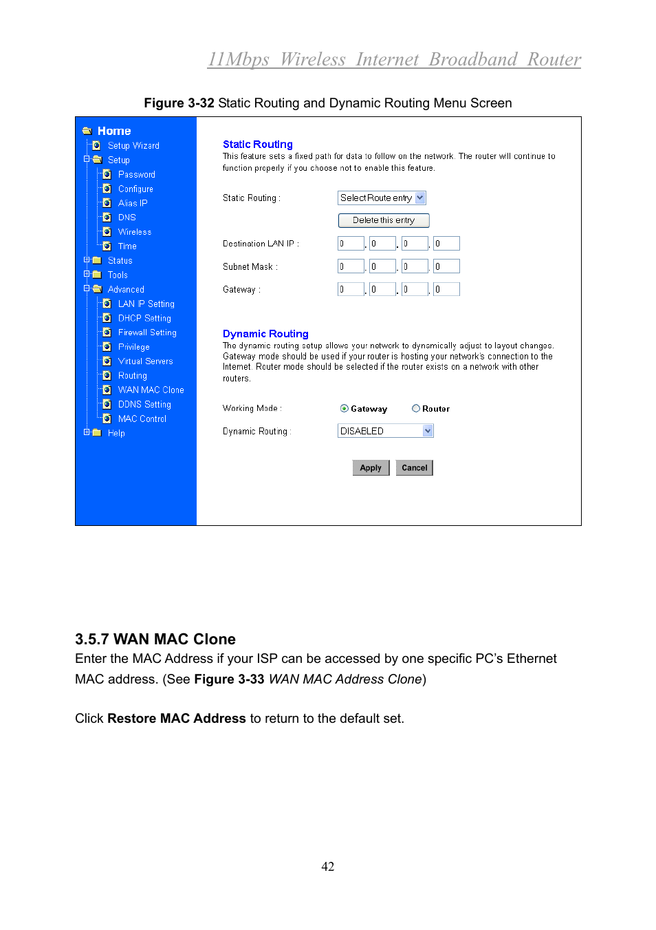 11mbps wireless internet broadband router | Xerox 2314 User Manual | Page 43 / 53