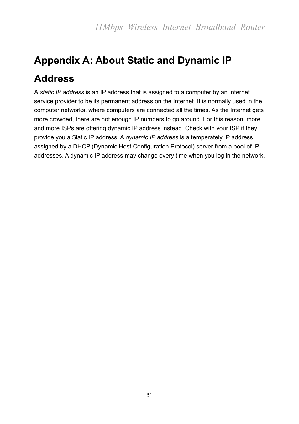 Appendix a: about static and dynamic ip address | Xerox 2314 User Manual | Page 52 / 53