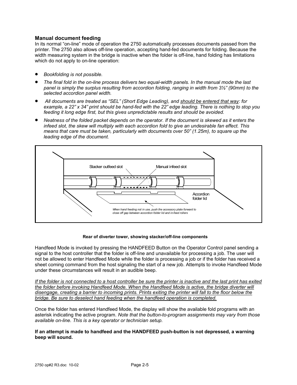 Manual document feeding | Xerox 2750 User Manual | Page 18 / 43