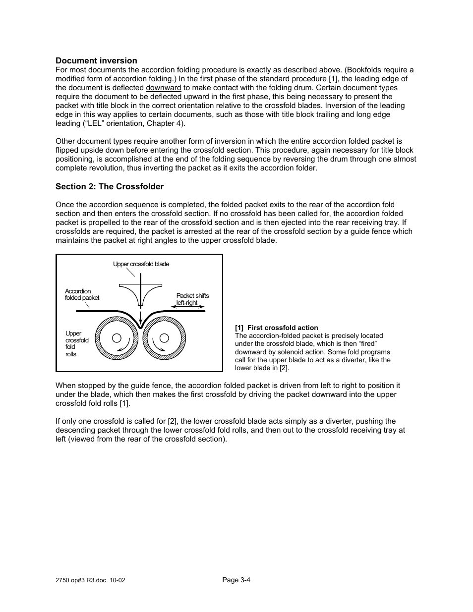 Section 2: the crossfolder | Xerox 2750 User Manual | Page 33 / 43