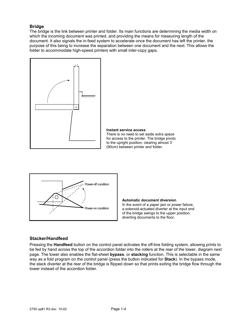 Bridge, Stacker / handfeed | Xerox 2750 User Manual | Page 6 / 43