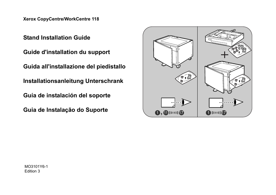 Xerox CopyCentre/WorkCentre 118 MO3101Y6-1 User Manual | 4 pages