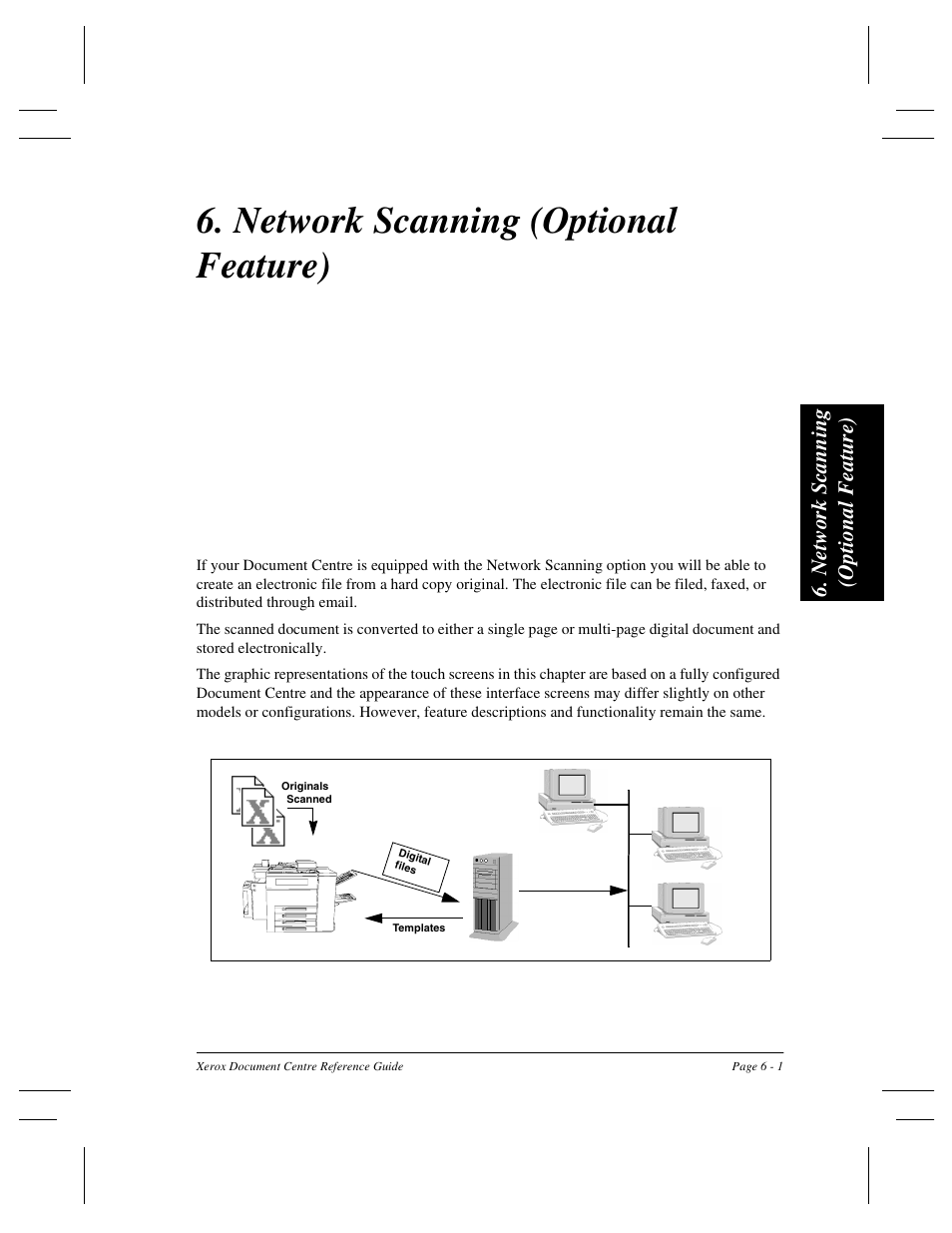 Network scanning (optional feature) | Xerox 470 User Manual | Page 103 / 326