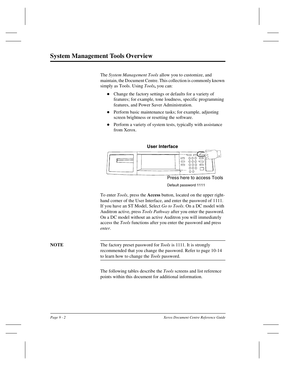 System management tools overview | Xerox 470 User Manual | Page 134 / 326