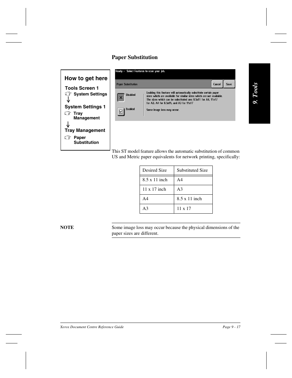 T ool s | Xerox 470 User Manual | Page 149 / 326