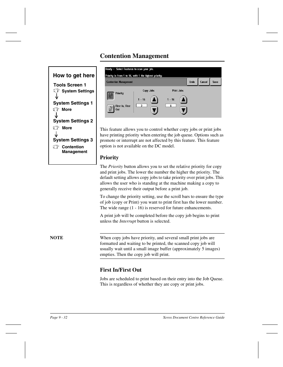 Contention management | Xerox 470 User Manual | Page 164 / 326