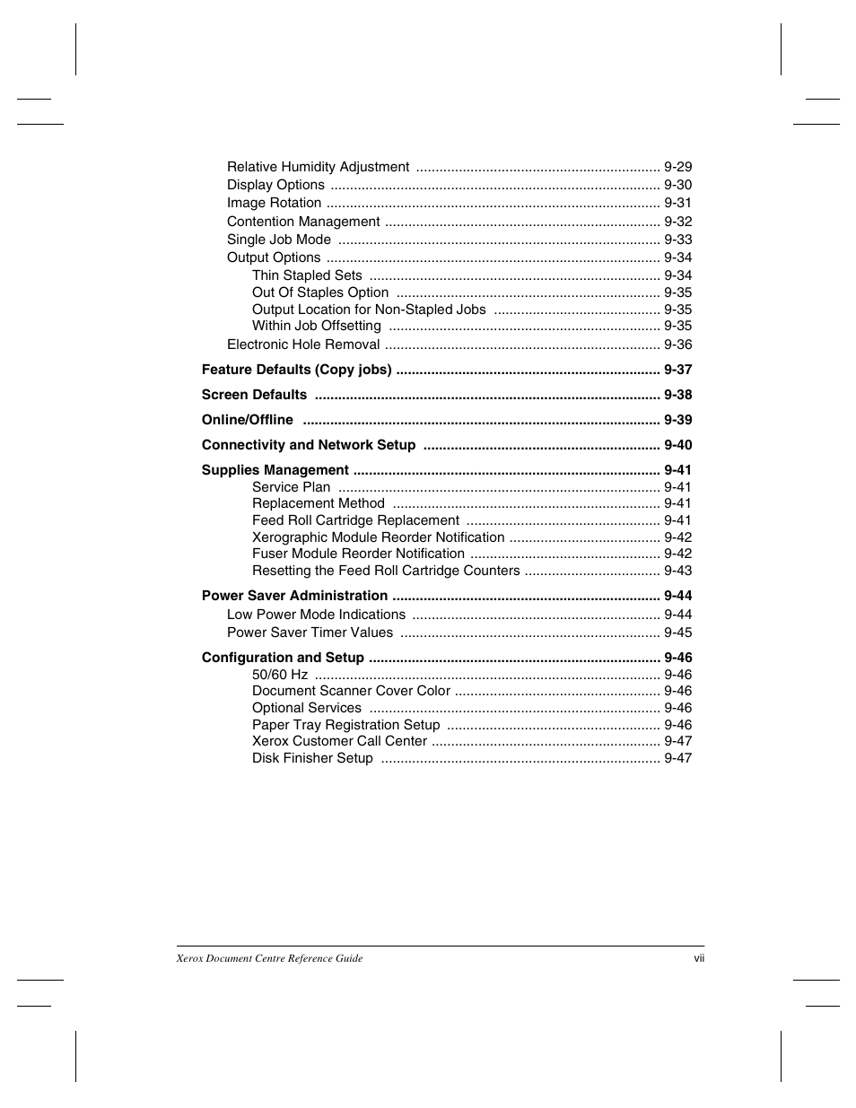 Tabl e of conte n ts | Xerox 470 User Manual | Page 17 / 326