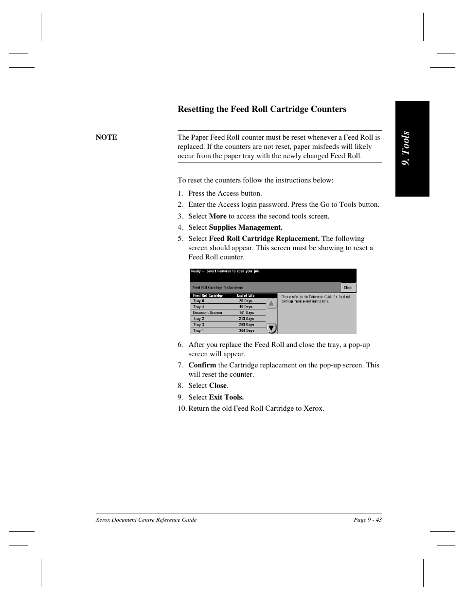 T ool s | Xerox 470 User Manual | Page 175 / 326