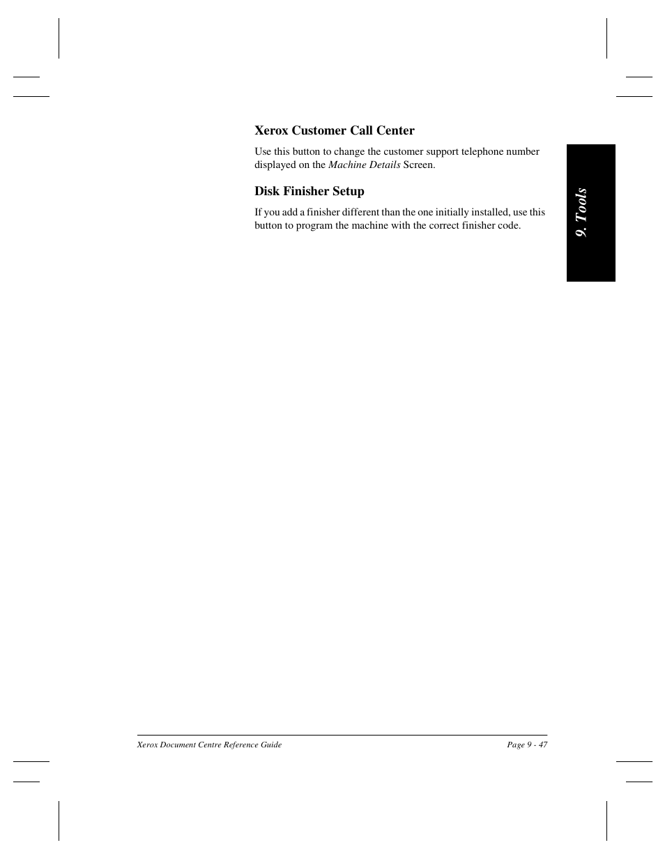 T ool s | Xerox 470 User Manual | Page 179 / 326