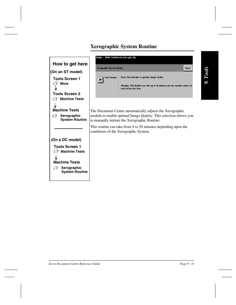 T ool s xerographic system routine | Xerox 470 User Manual | Page 183 / 326