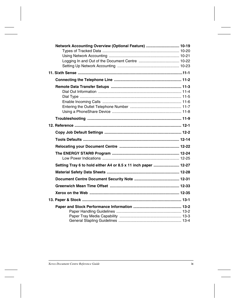 Tabl e of conte n ts | Xerox 470 User Manual | Page 19 / 326