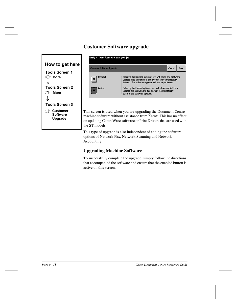 Customer software upgrade | Xerox 470 User Manual | Page 190 / 326