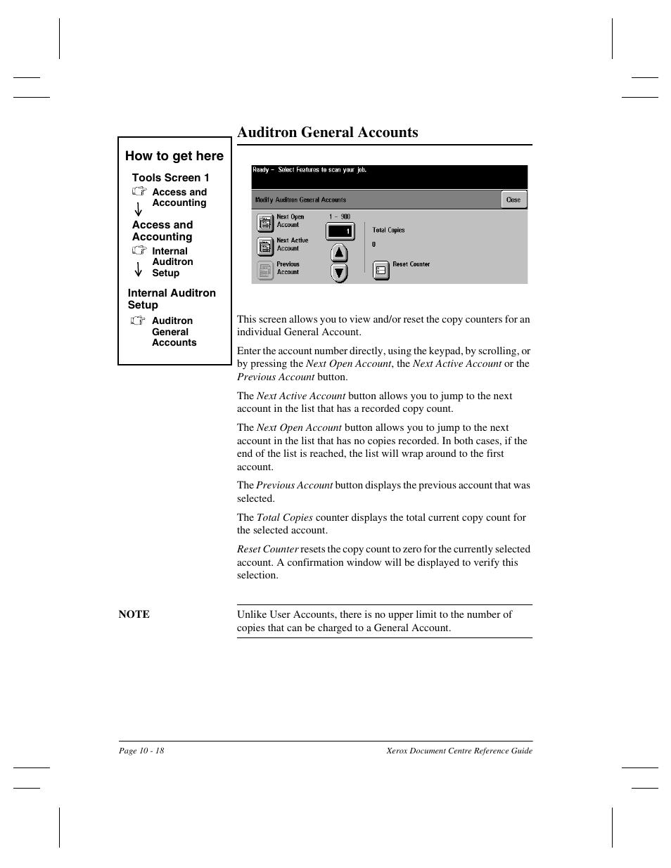 Auditron general accounts | Xerox 470 User Manual | Page 208 / 326