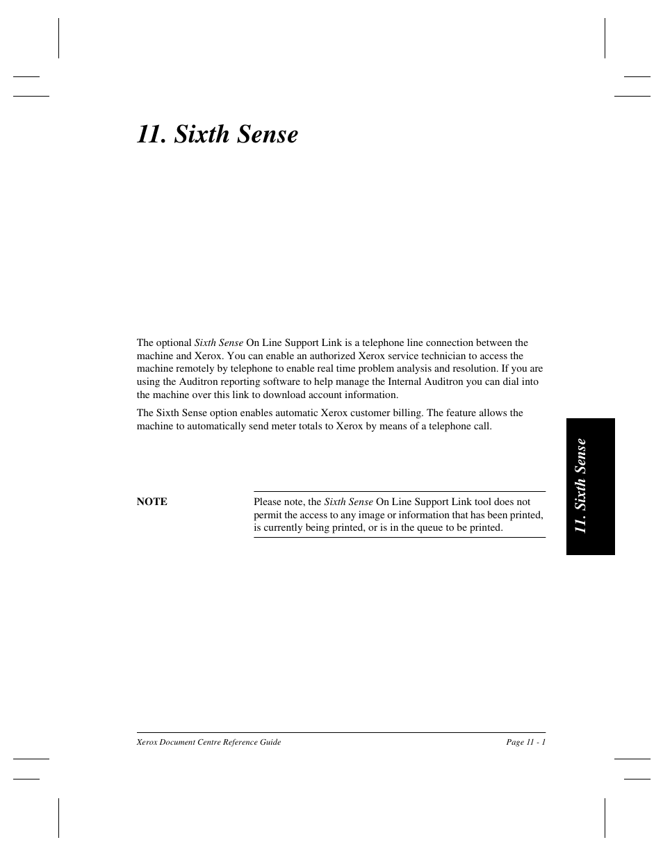 Sixth sense | Xerox 470 User Manual | Page 217 / 326
