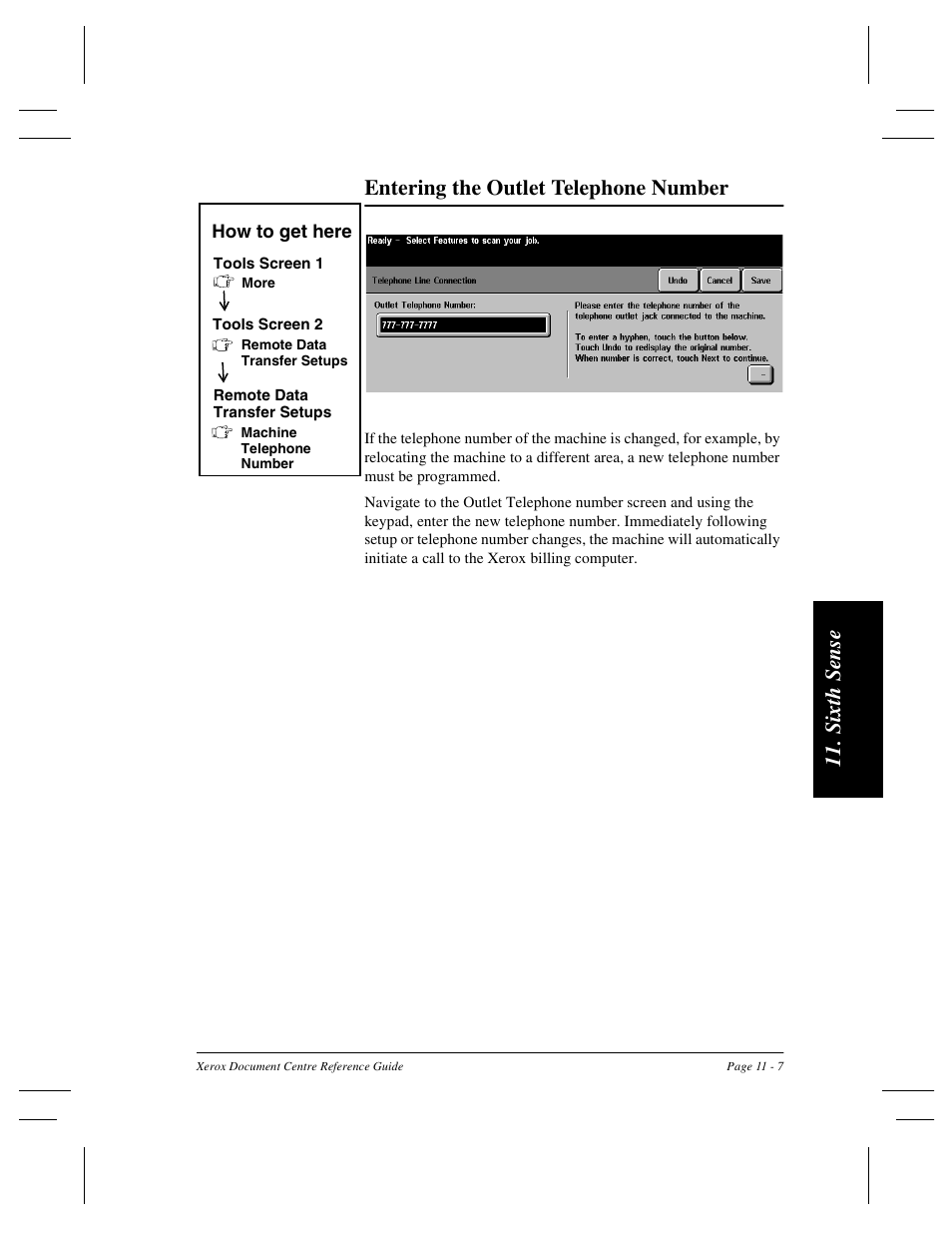 Si xt h sense entering the outlet telephone number | Xerox 470 User Manual | Page 223 / 326