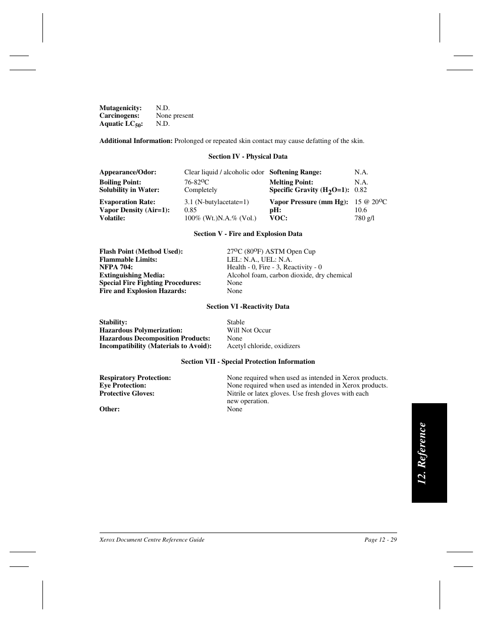 Re fer ence | Xerox 470 User Manual | Page 255 / 326