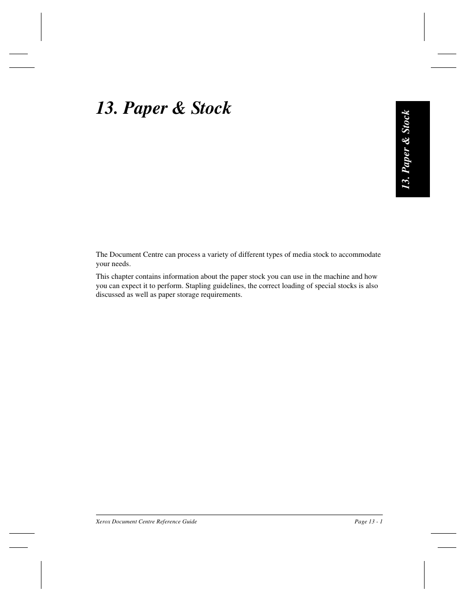 Paper & stock | Xerox 470 User Manual | Page 263 / 326