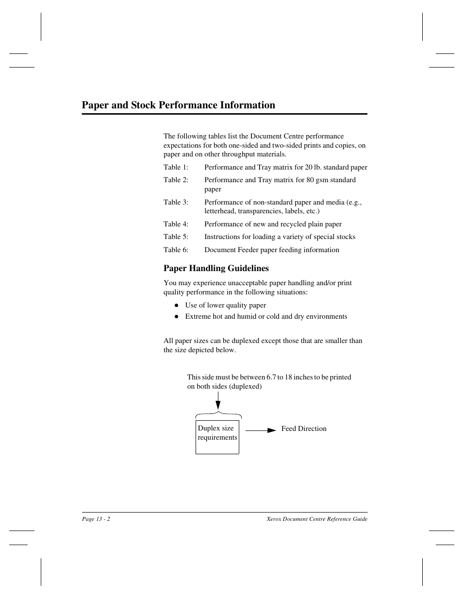 Paper and stock performance information | Xerox 470 User Manual | Page 264 / 326