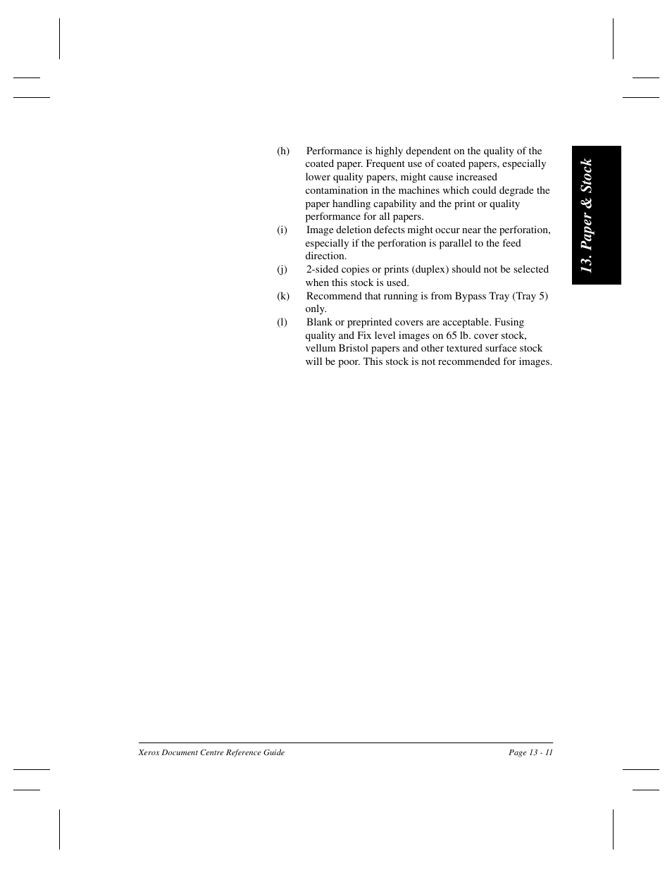 Pa per & sto ck | Xerox 470 User Manual | Page 273 / 326