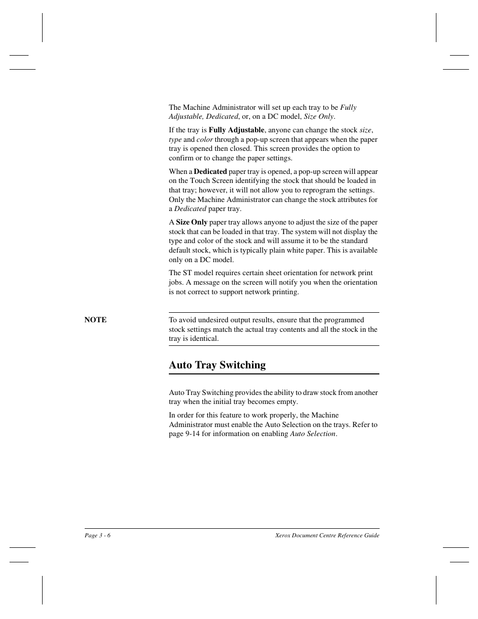 Auto tray switching | Xerox 470 User Manual | Page 40 / 326