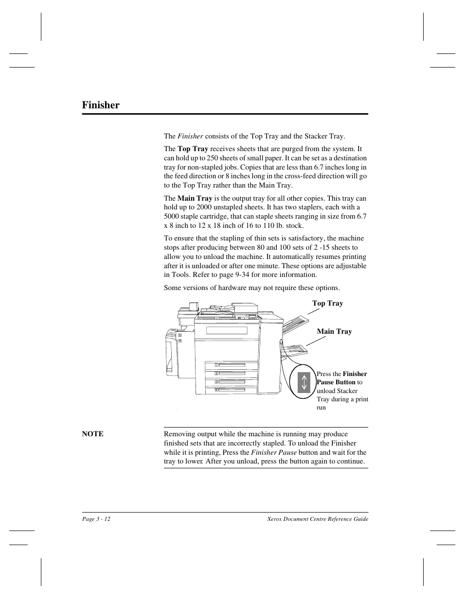 Finisher | Xerox 470 User Manual | Page 46 / 326