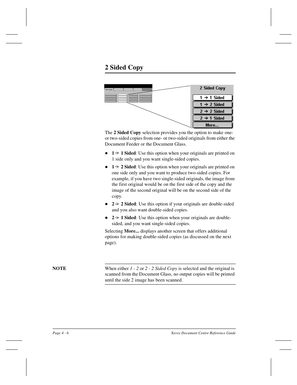 2 sided copy | Xerox 470 User Manual | Page 54 / 326