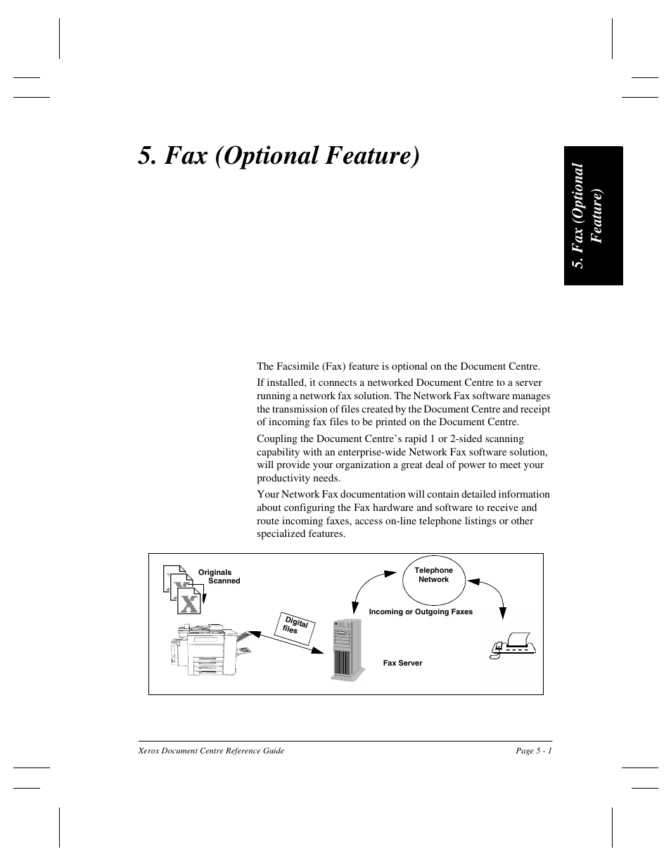 Fax (optional feature) | Xerox 470 User Manual | Page 87 / 326