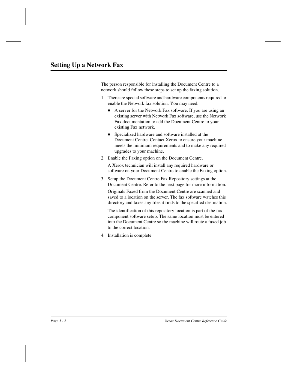 Setting up a network fax | Xerox 470 User Manual | Page 88 / 326