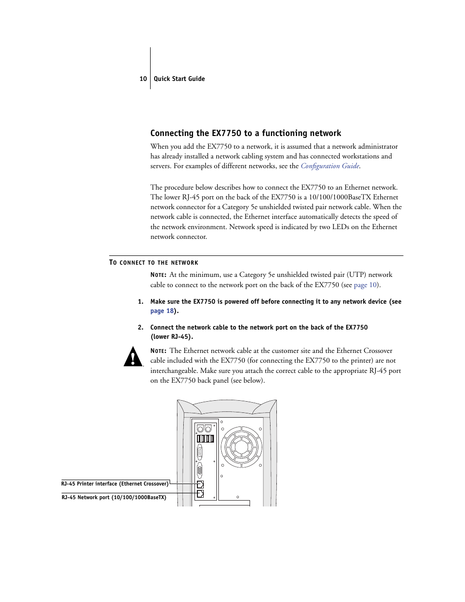 Connecting the ex7750 to a functioning network | Xerox EX7750 User Manual | Page 18 / 28