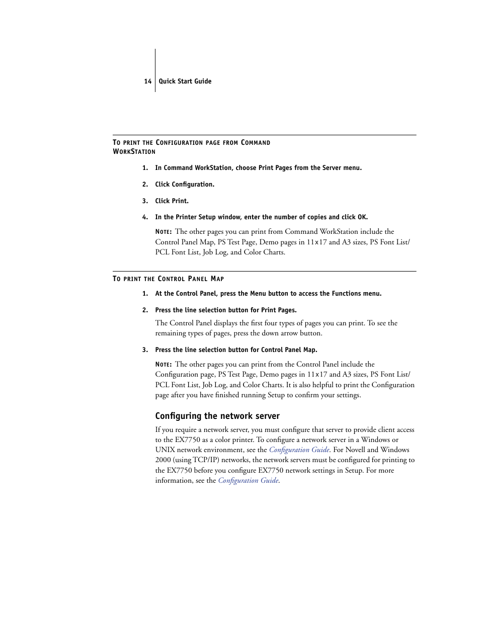 Configuring the network server | Xerox EX7750 User Manual | Page 22 / 28