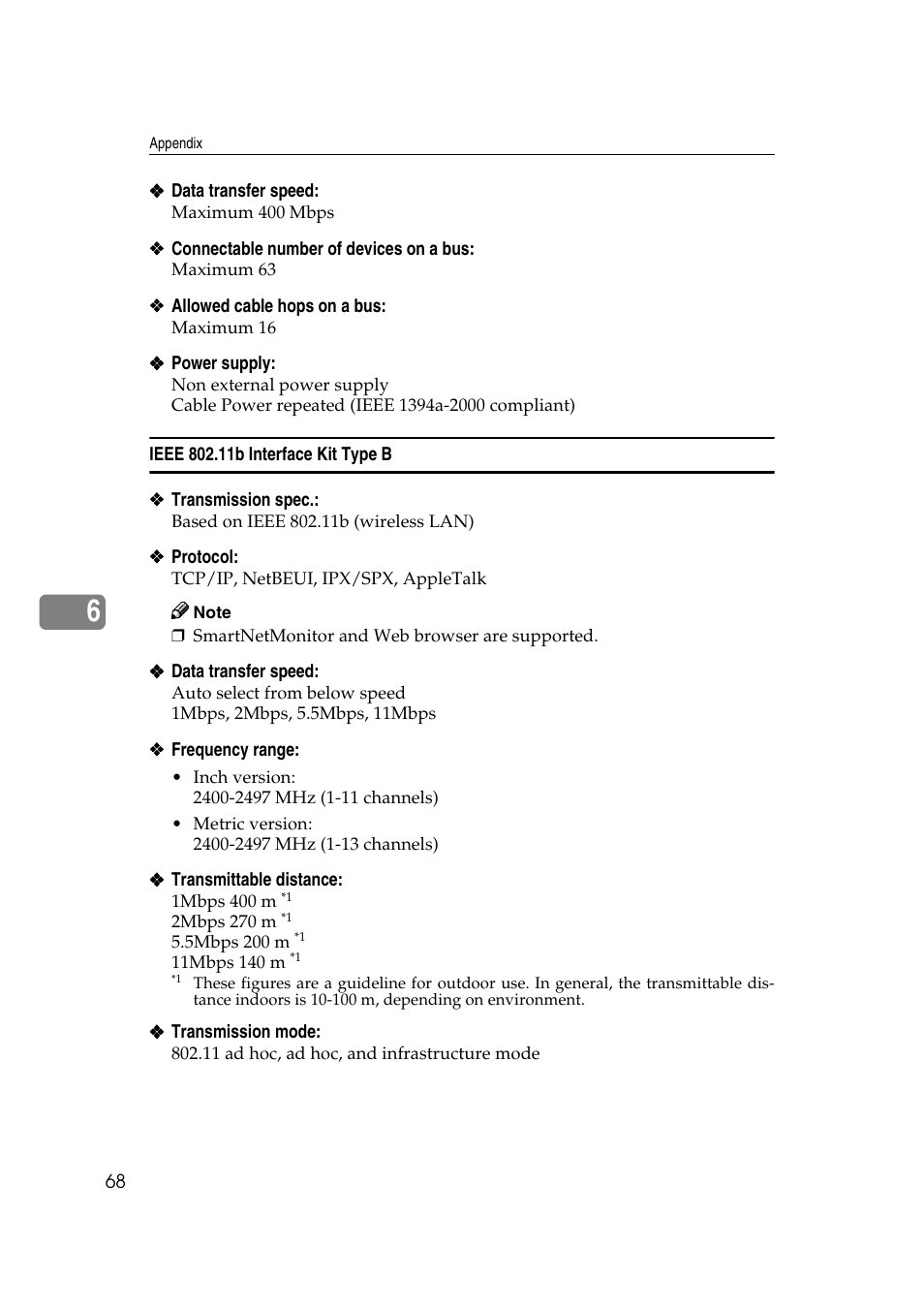 Ieee 802.11b interface kit type b | Xerox 2045e User Manual | Page 72 / 78