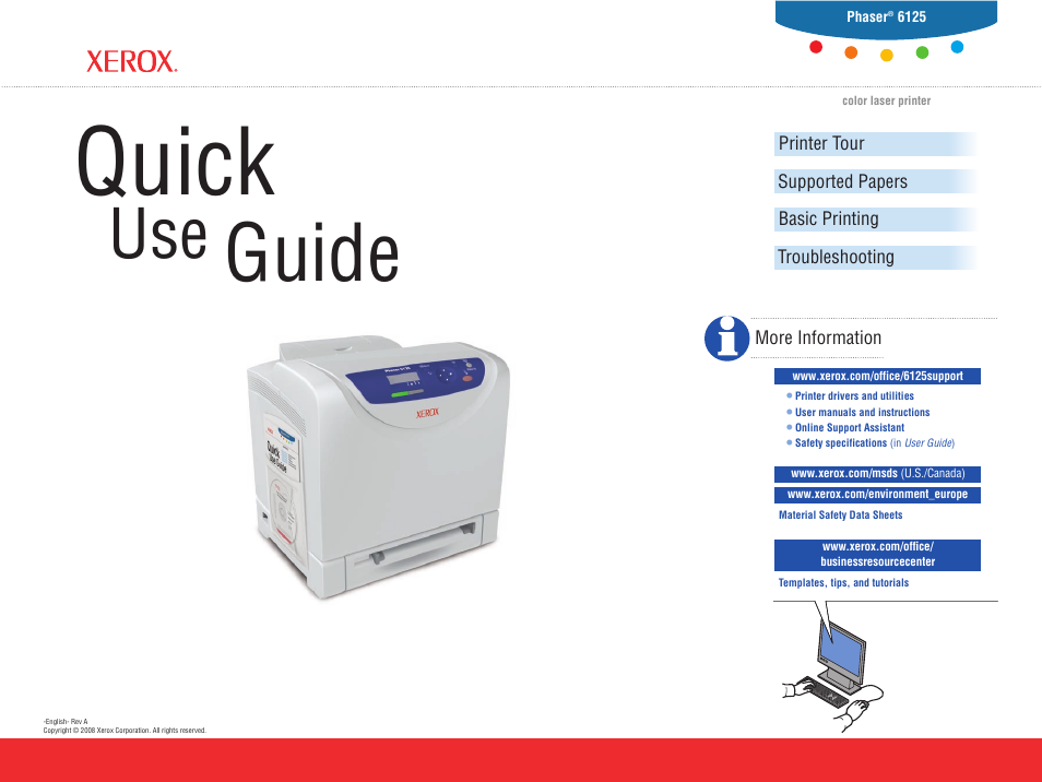 Xerox 6125 User Manual | 5 pages