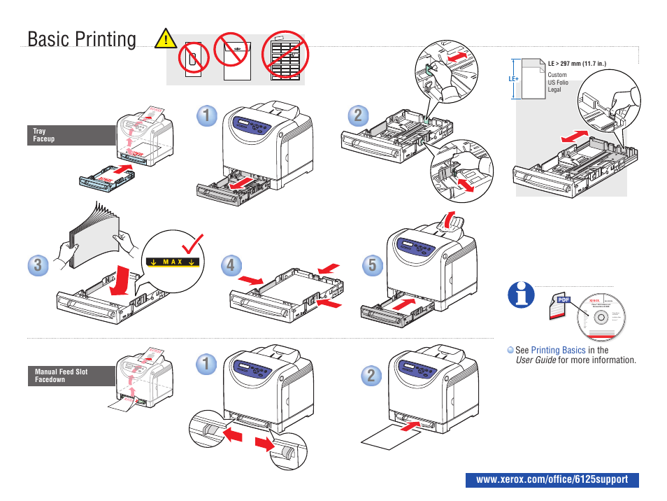 Basic printing | Xerox 6125 User Manual | Page 4 / 5