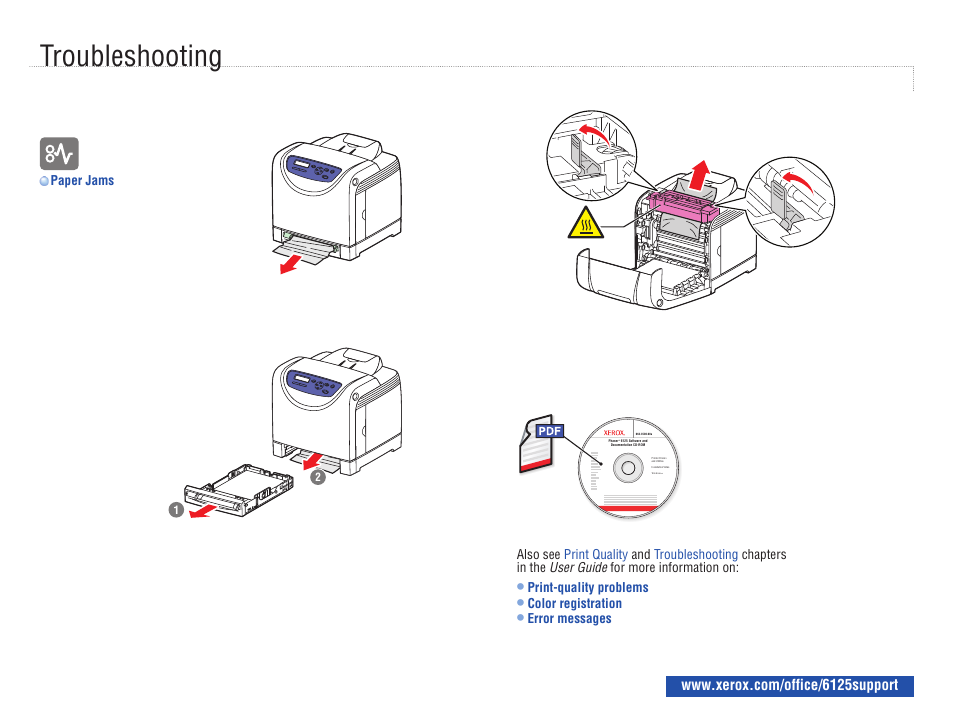 Troubleshooting | Xerox 6125 User Manual | Page 5 / 5