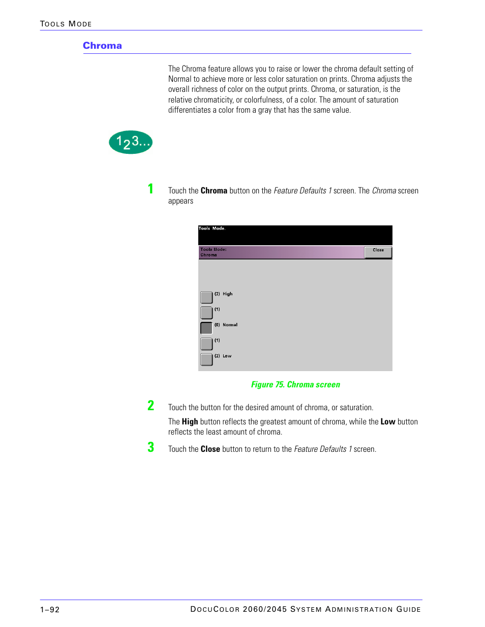 Chroma | Xerox DocuColor 2045 User Manual | Page 114 / 144
