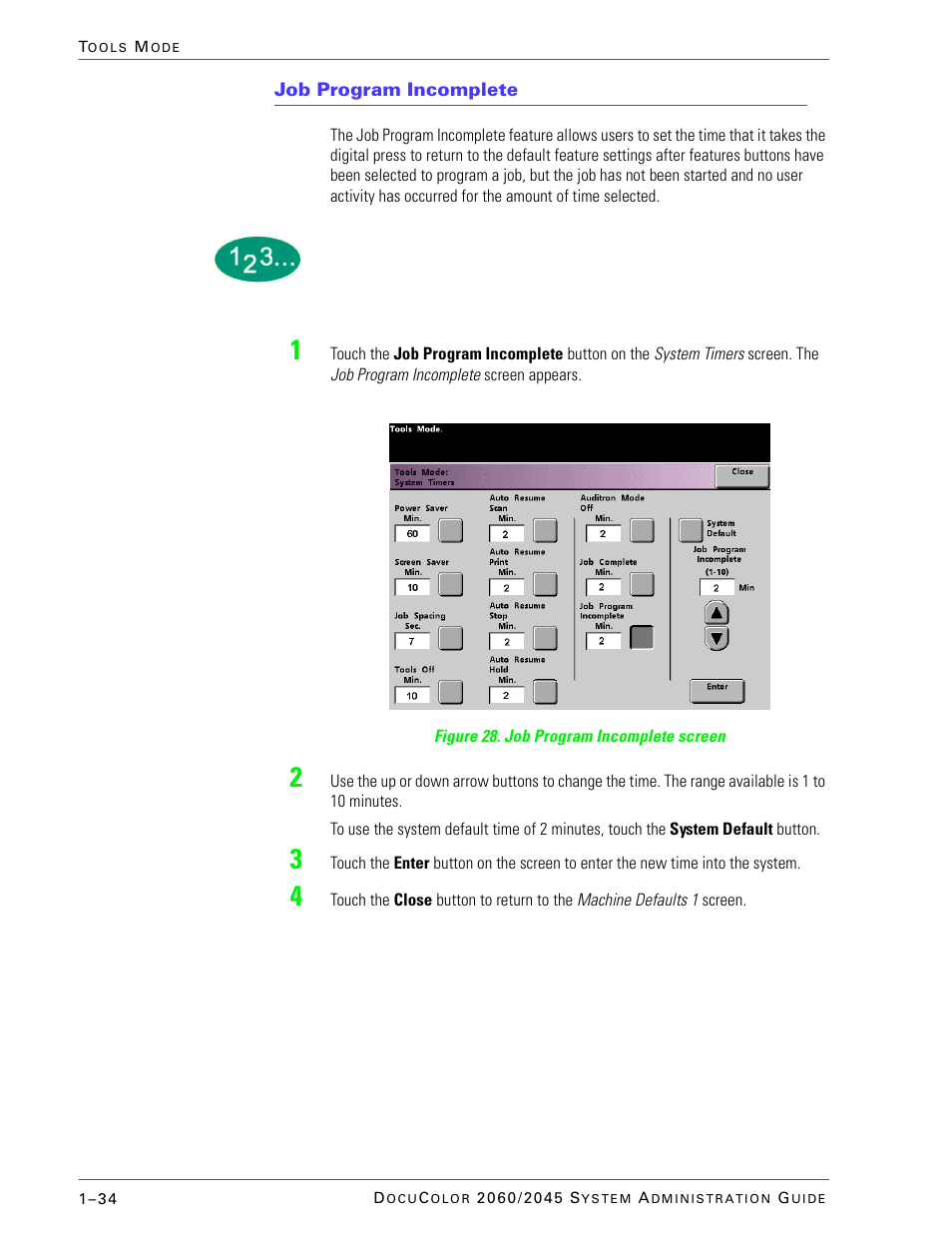 Job program incomplete | Xerox DocuColor 2045 User Manual | Page 56 / 144