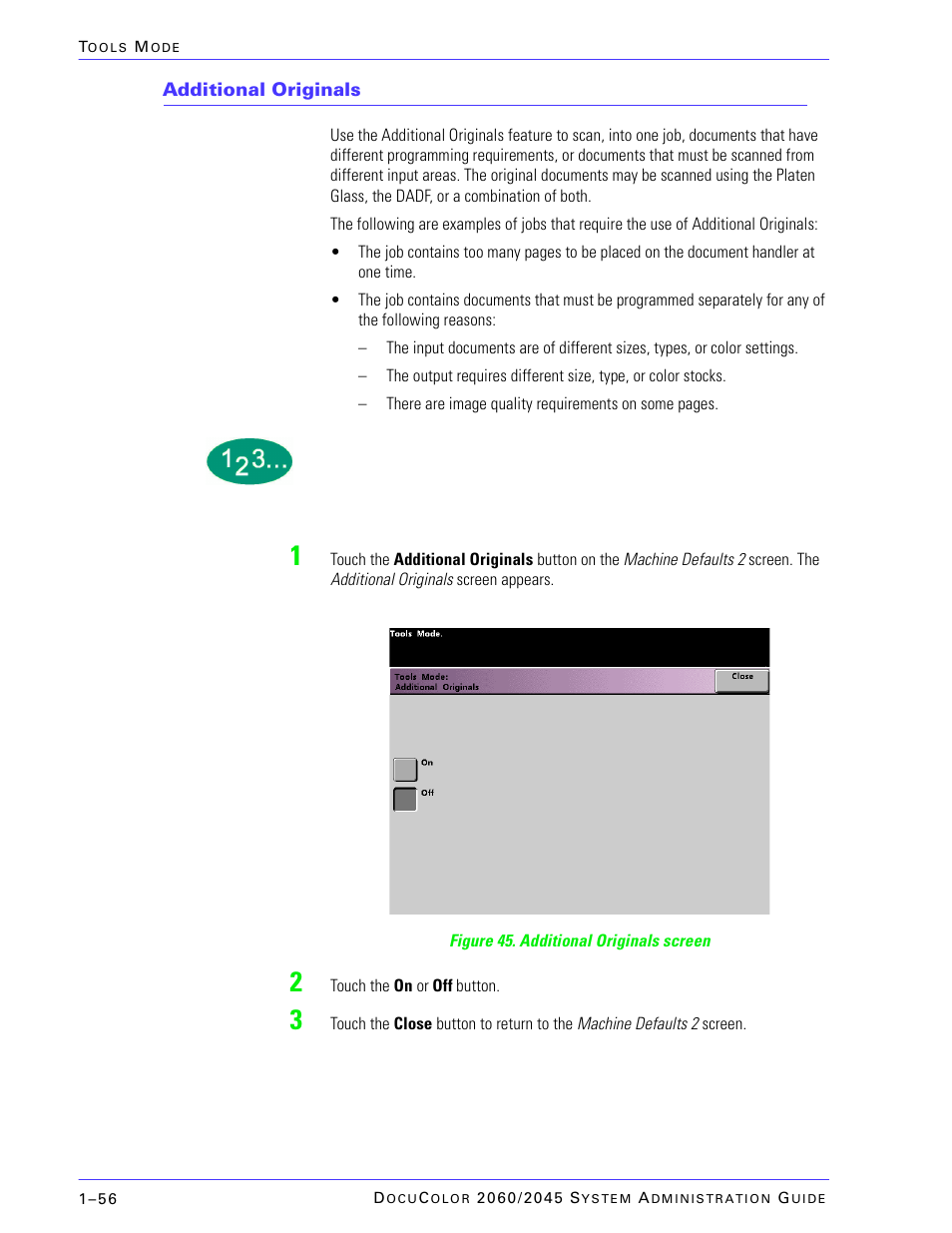 Additional originals | Xerox DocuColor 2045 User Manual | Page 78 / 144