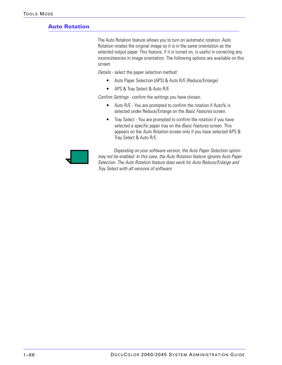 Auto rotation | Xerox DocuColor 2045 User Manual | Page 88 / 144