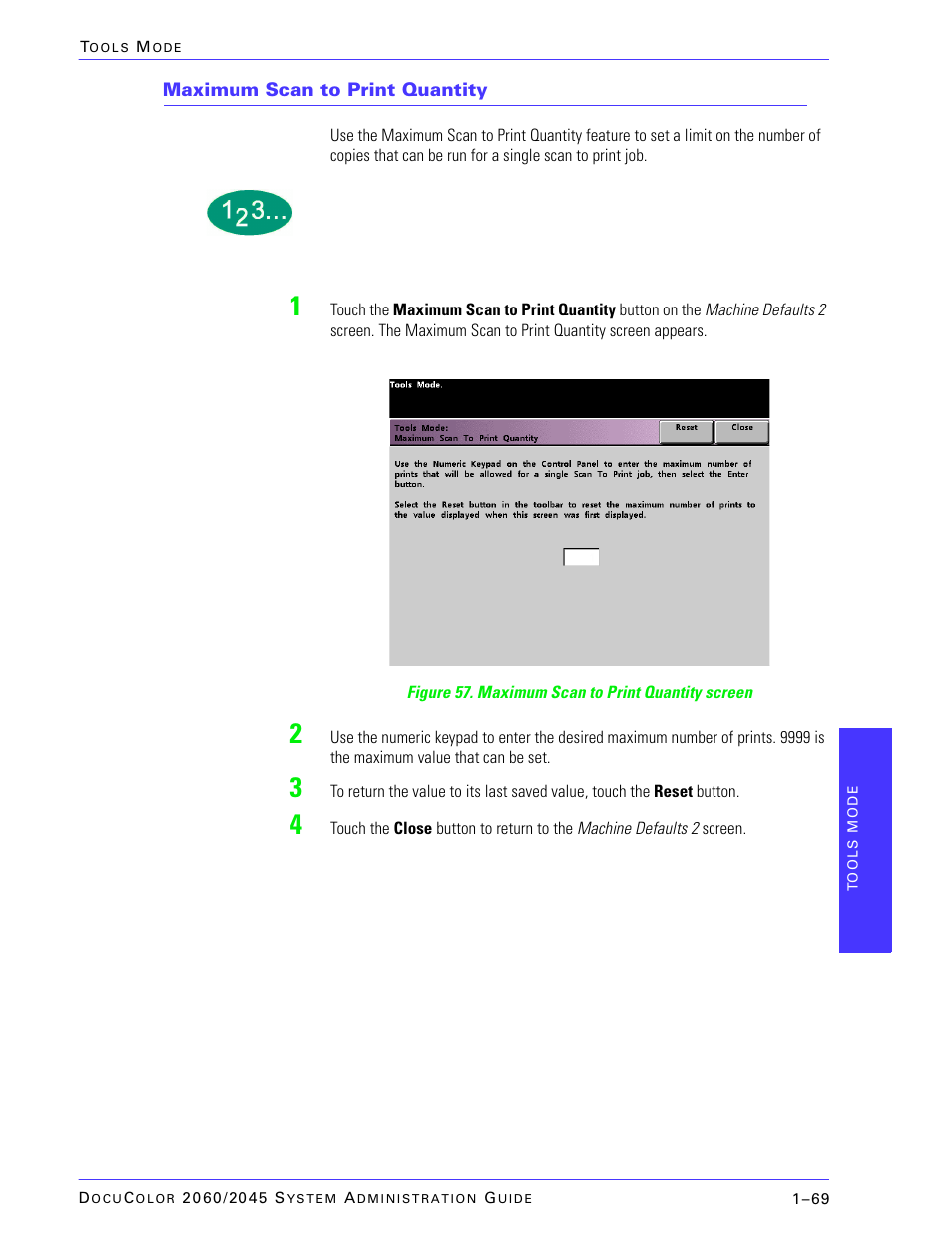 Maximum scan to print quantity | Xerox DocuColor 2045 User Manual | Page 91 / 144