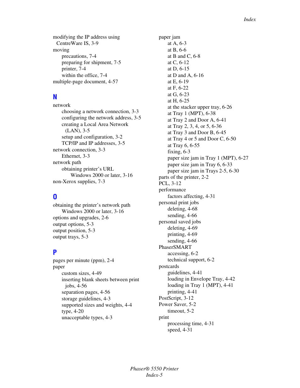 Xerox 5550 User Manual | Page 232 / 237