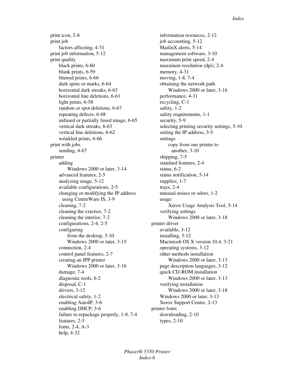 Xerox 5550 User Manual | Page 233 / 237
