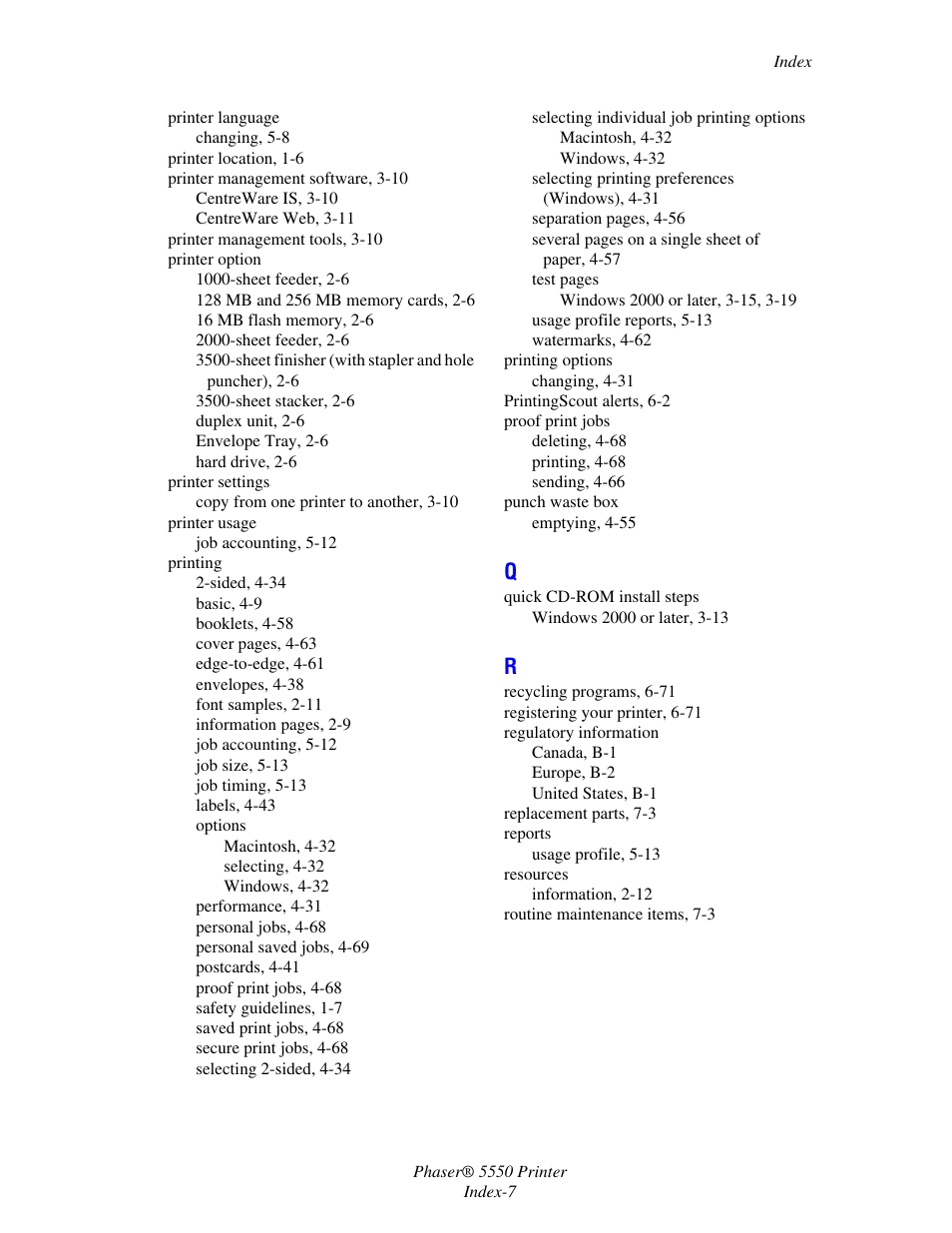 Xerox 5550 User Manual | Page 234 / 237