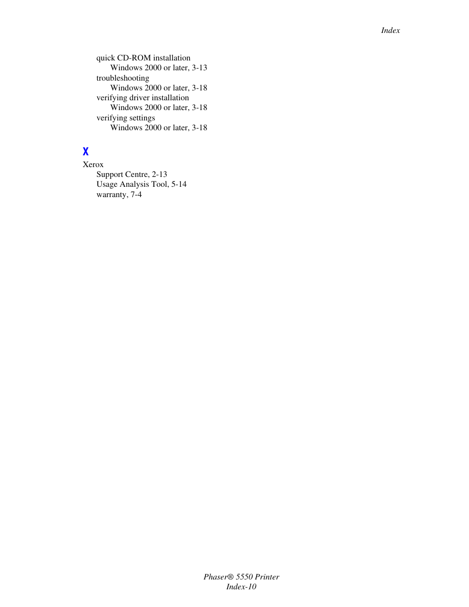 Xerox 5550 User Manual | Page 237 / 237