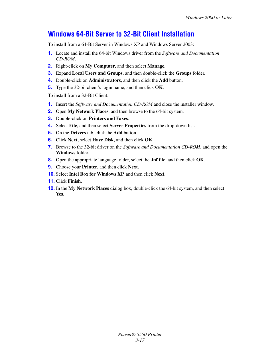 Xerox 5550 User Manual | Page 47 / 237