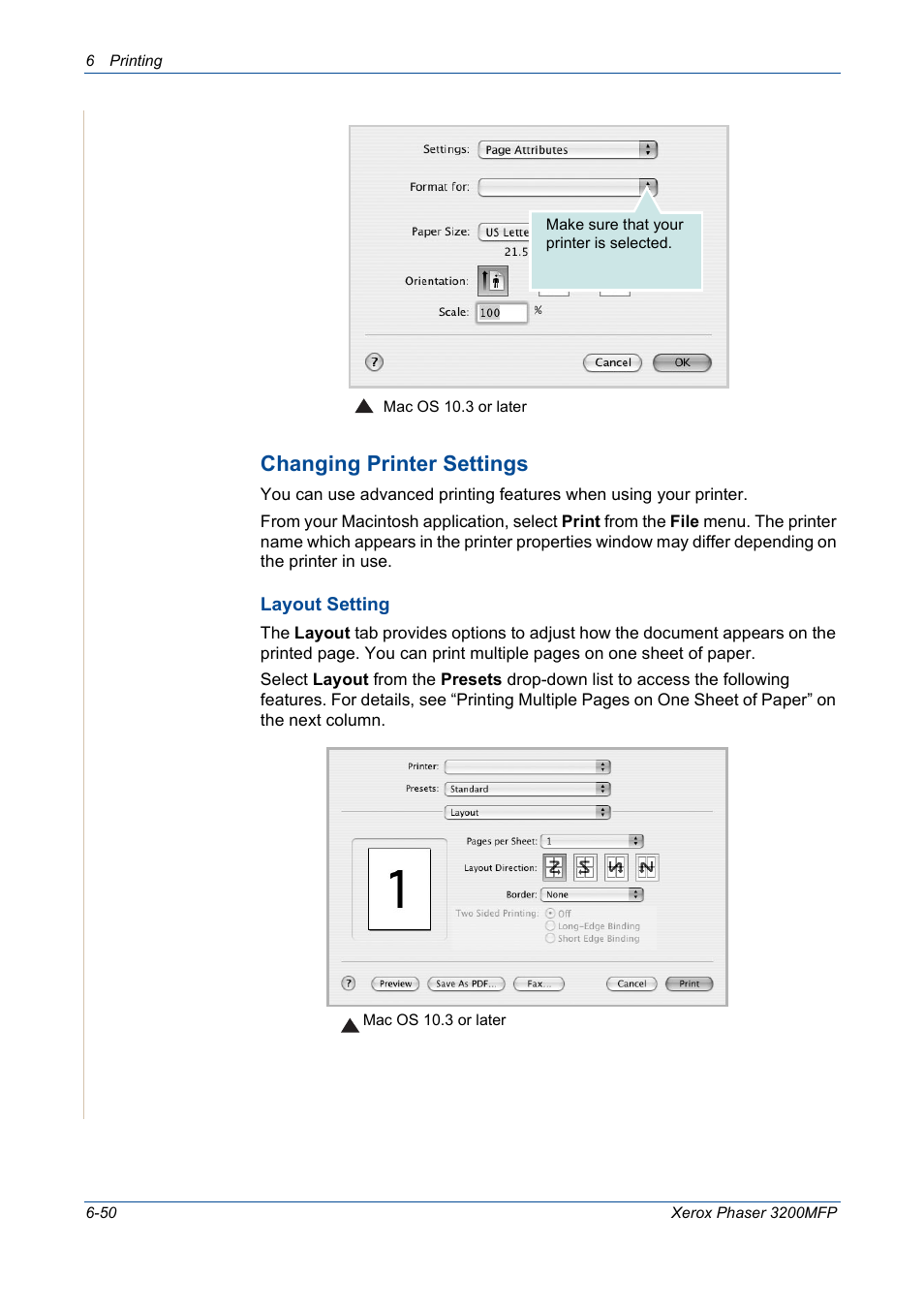 Changing printer settings | Xerox 3200MFP User Manual | Page 130 / 236